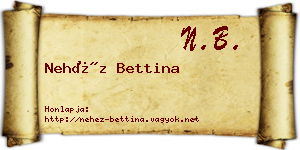 Nehéz Bettina névjegykártya